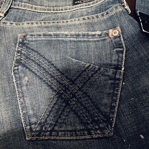 NEW James cured by seun jeans Size 29 Inseam 32"X35” Low Rise Vintage Boot Cut